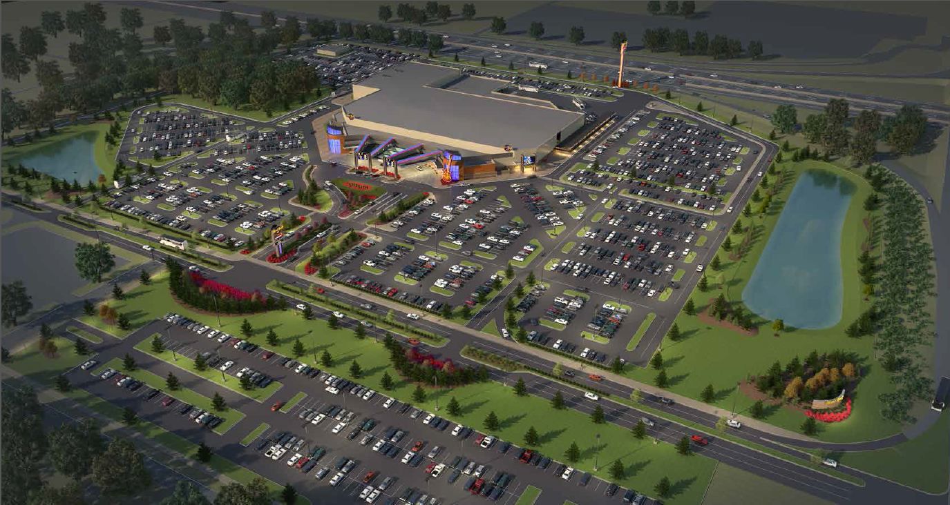 Phase I exterior view of Hard Rock Casino Gary